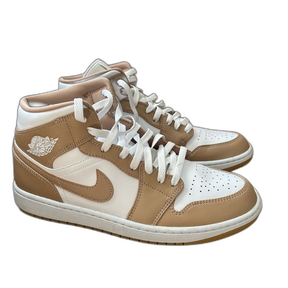 Nike Air Jordan 1 Mid Tan Gum 2021 Men’s Size 11/US - Picture 1 of 11